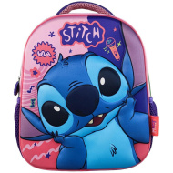 Luna: Must Team 3D Stitch vzorovaný zaoblený batoh do škôlky 26x10x32 cm