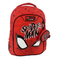 Luna: Must Team Spider-Man červený zaoblený školský batoh s tromi priehradkami 32x18x43 cm