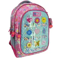 Luna: Must Team batoh do školy s motívom smajlíkov good vibes, zaoblený, s tromi priehradkami, 32x18x43 cm