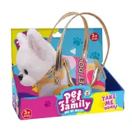 Luna: Plyšové šteniatko Pet Family v taške pre psa, 20 cm