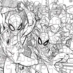 Luna: Spider-Man 42-dielne vymaľovateľné puzzle obrázok 3