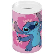 Luna: valcovitá kovová pokladnička s motívom Disneyho Stitcha 10 x 15 cm