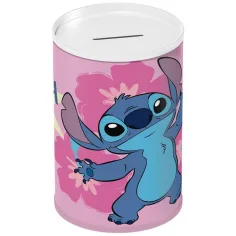Luna: valcovitá kovová pokladnička s motívom Disneyho Stitcha 10 x 15 cm