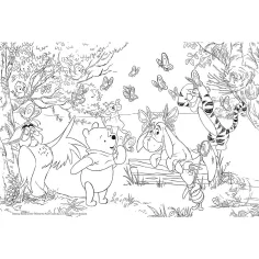 Macko Pú 2 v 1 maxi 24-dielne puzzle a omaľovánka 70x50 cm - Lisciani obrázok 2