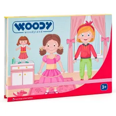 Magnetické puzzle v krabici - Módny salón - Woodyland