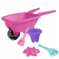 Malé pieskovisko fúrik v ružovej farbe s doplnkami - Wader