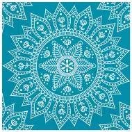 Mandala modro-biela 2-vrstvová papierová servítka balenie 20 ks