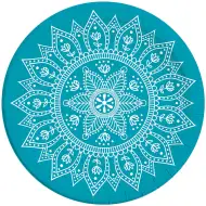 Mandala modro-biely papierový tanier, 8-dielna sada, 23 cm
