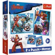 Marvel: Avengers puzzle a pamäťová karta 2 v 1 sada - Trefl