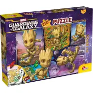 Marvel Groot 2 v 1 250-dielne puzzle a omaľovánka 50x35 cm - Lisciani