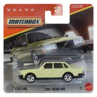 Matchbox: 1986 Volvo 240 žlté autíčko 1/64 - Mattel