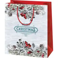 Merry Christmas stredne veľká darčeková taška 18x23x10cm