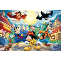 Mickey Mouse – Detektív 2 v 1, 108-dielne puzzle a omaľovánka 50x35 cm – Lisciani obrázok 2