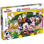 Mickey Mouse 2 v 1, 48-dielne puzzle a omaľovánka 35x25 cm - Lisciani