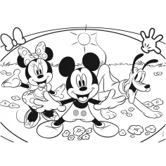 Mickey Mouse 2 v 1, 48-dielne puzzle a omaľovánka 35x25 cm - Lisciani obrázok 3