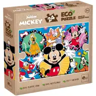 Mickey Mouse a priatelia 2 v 1 24-dielna Eco mini puzzle a omaľovánka 35x25cm – Lisciani
