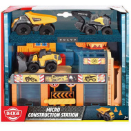 Micro stavebná stanica s 3 pracovnými strojmi - Dickie Toys