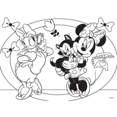 Minnie myš 2 v 1 maxi 24-dielne puzzle a omaľovánka 70x50 cm - Lisciani obrázok 2
