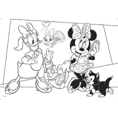Minnie myš 2 v 1 maxi 2x24-dielne puzzle a omaľovánka 50x35 cm - Lisciani obrázok 2