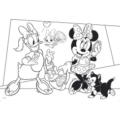 Minnie myška 2 v 1 108-dielne puzzle a omaľovánka 50x35 cm - Lisciani obrázok 3