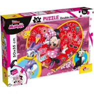 Minnie myška 2 v 1, 24-dielne puzzle a omaľovánka 50x35 cm – Lisciani