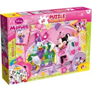 Minnie myška 2 v 1, 60-dielne puzzle a omaľovánka 50x35 cm – Lisciani