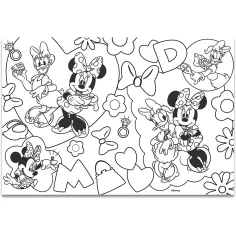 Minnie myška 2 v 1, 60-dielne puzzle a omaľovánka 50x35 cm – Lisciani obrázok 3