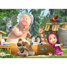 Míša a medveď kúpanie 24-dielne maxi podlahové puzzle 70x50 cm - Lisciani obrázok 2