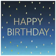 Modré narodeninové dvojvrstvové papierové servítky s nápisom "Happy Birthday", balenie 20 ks.