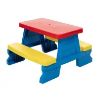 Modrý piknikový stôl 70x79x47cm