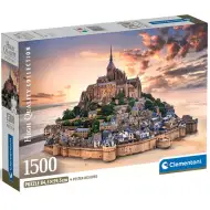 Mont Saint-Michel pri západe slnka 1500-dielna HQC kompaktná puzzle - Clementoni