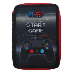 Must: Disney Gamer viacposchodový naplnený penál 15 x 5 x 21 cm
