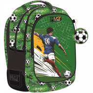 Must: Školský zaoblený batoh s futbalovým motívom 32x18x43cm