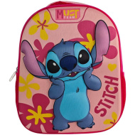 Must: zaoblený batoh do škôlky so 3D motívom Stitch 26×10×32 cm