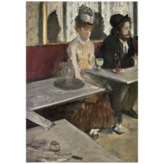Múzejná zbierka: Edgar Degas - V kaviarni 1000-dielne puzzle s plagátom - Clementoni obrázok 2