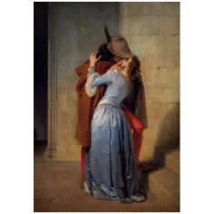 Múzejná zbierka: Hayez - Bozk HQC 1000-dieliková puzzle s plagátom - Clementoni obrázok 2