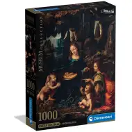 Múzejná zbierka: Leonardo da Vinci - Madona v skalách 1000-dielne puzzle s plagátom - Clementoni