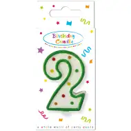 Narodeninová bodkovaná sviečka číslo 2