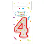 Narodeninová bodkovaná sviečka číslo 4