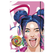 Nebulo: Candy Girl zložka s gumičkou, formát A4