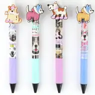 Nebulo: Darling Dogs gélové pero s vymeniteľným vzorom psa, stláčacie, gumovateľné, rôzne varianty, 1 ks