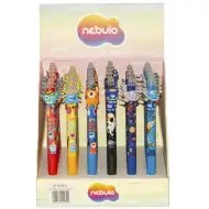 Nebulo: Gélové pero s tlačidlom a gumovateľným mimozemšťanom, viacero variantov, 1 ks