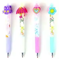 Nebulo: Jarná drobnosť gumovateľné gélové pero s tlačidlom v rôznych prevedeniach 1 ks