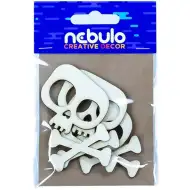Nebulo: Kartónová dekorácia lebiek, sada 6 ks