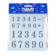 Nebulo: Malé čísla plastová šablóna