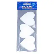 Nebulo: Polystyrénová dekorácia srdcia, sada 3 ks
