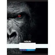 Nebulo: Špirálový štvorčekový zošit s gorilím motívom 87-32 A/4