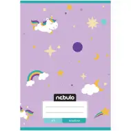 Nebulo: Zošit na úlohy A/5 so zošívaným motívom jednorožca