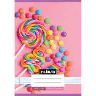 Nebulo: Zošit pre 1. ročník linajkový A5 14-32 s roztomilým vzorom - Cukríky