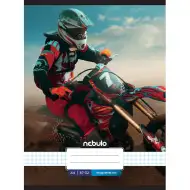 Nebulo: Zošit s drôtenou väzbou, štvorčekovaný, s motívom motocrossu 87-32 A/4